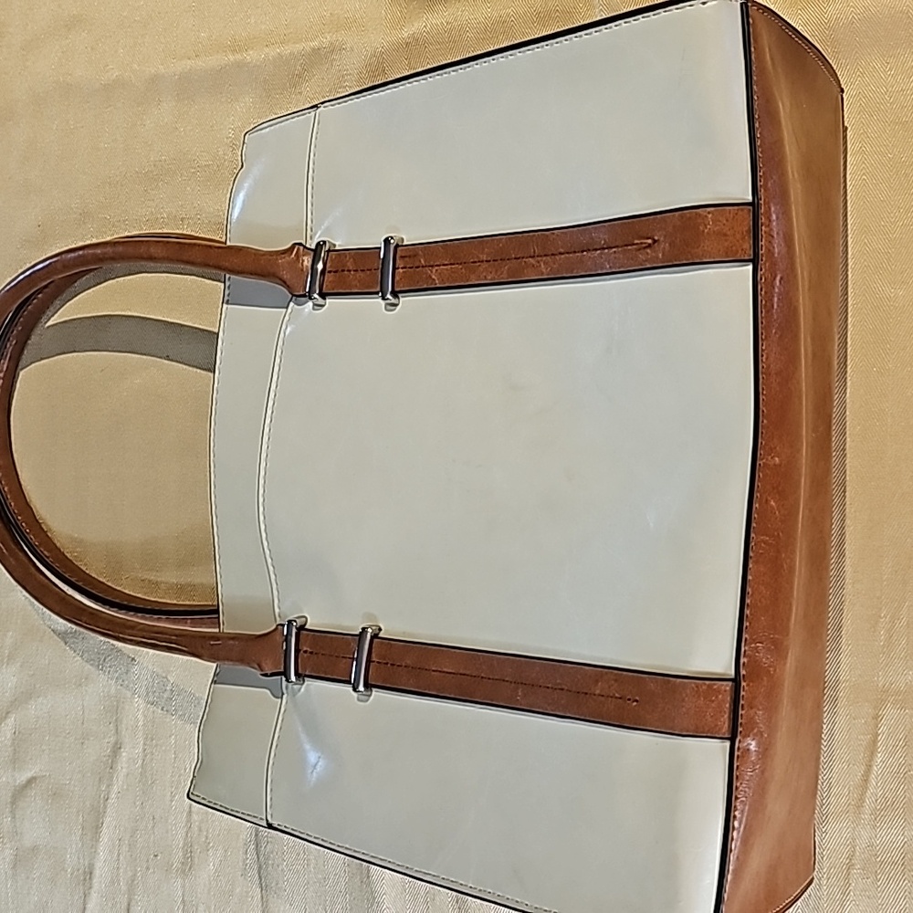 WOMEN'S Brown and Tan Leather Handbag